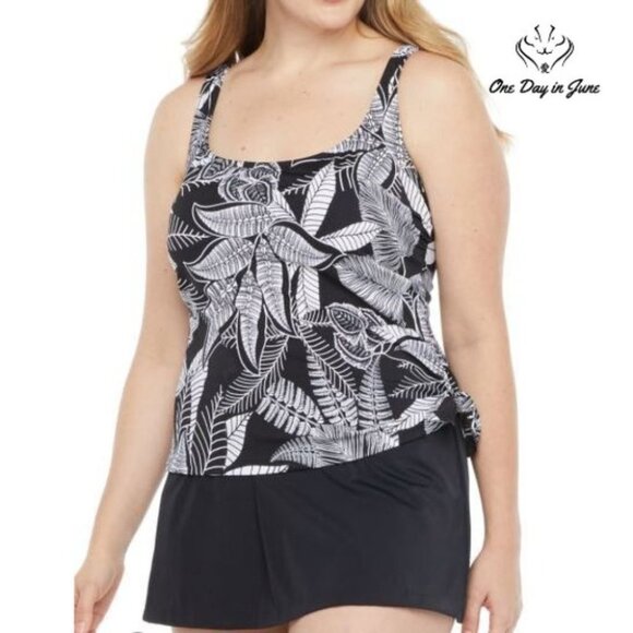 Maxine of Hollywood Other - Azul by Maxine of Hollywood Leaf Swim Dress